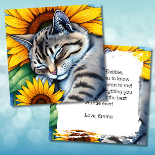 Happy Auntie's Day   Hinweis zur Tante Karte