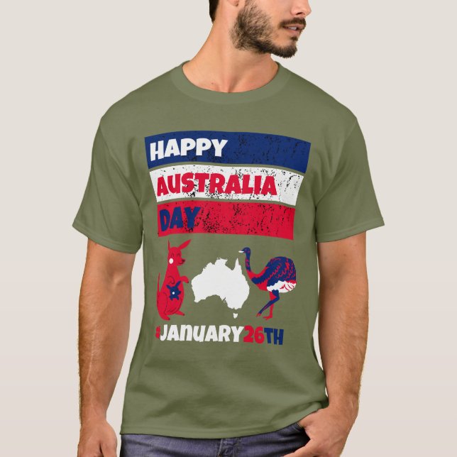 Happy Australia Day 26. Januar T - Shirt (Vorderseite)
