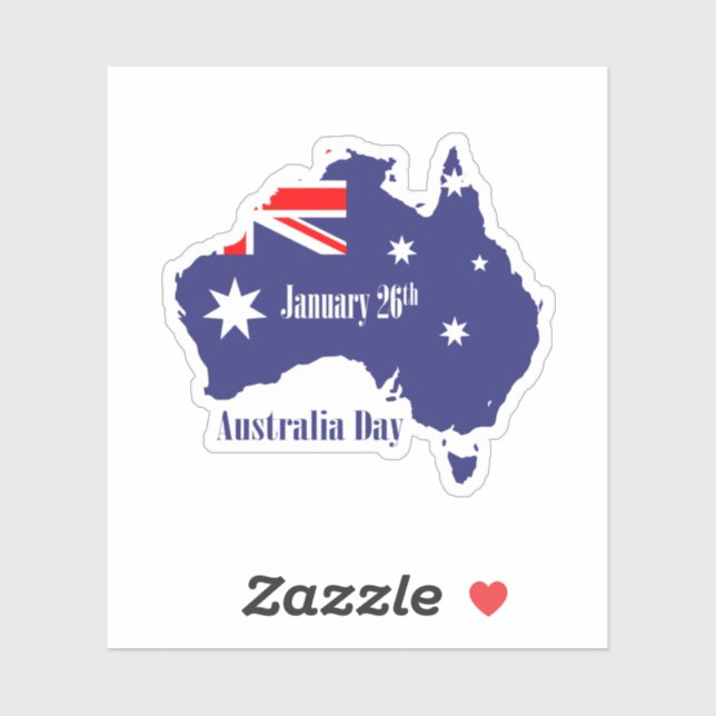 Happy Australia Day Aufkleber (Blatt)