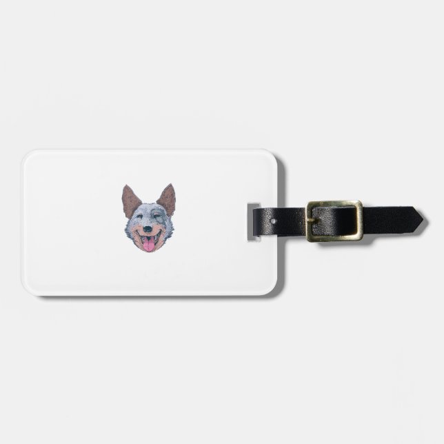 Happy Australian Cattle Dog Gepäckanhänger (Vorderseite horizontal)