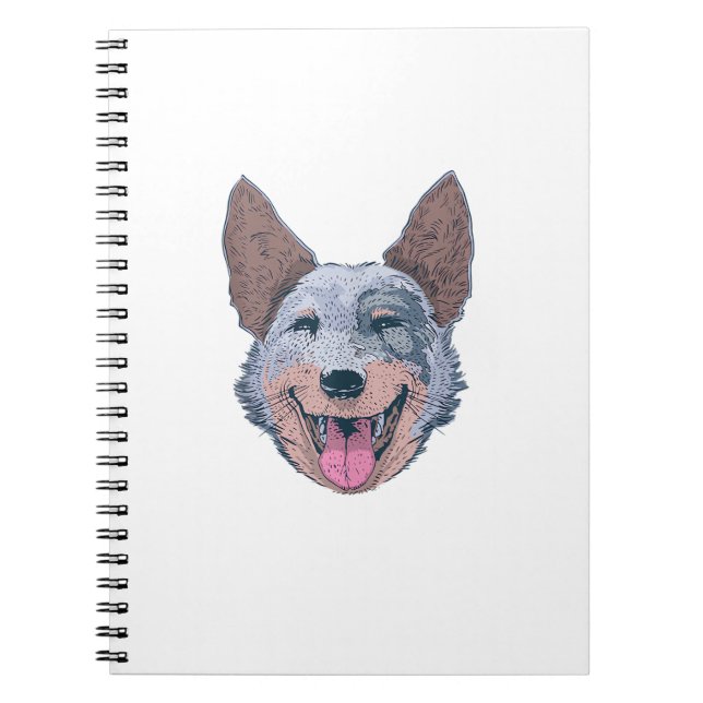 Happy Australian Cattle Dog Notizblock (Vorderseite)