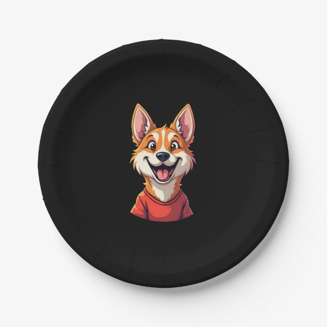 Happy Australian Cattle Dog Tank Pappteller (Vorderseite)