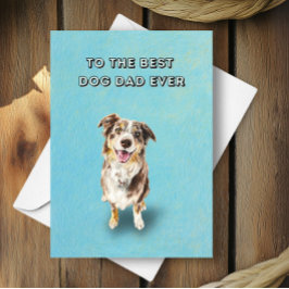 Happy Australian Shepherd Best Vater Father's Day Karte