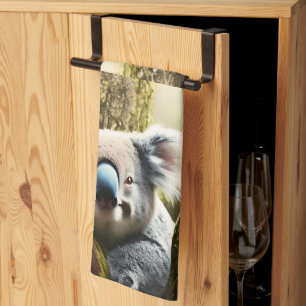 Happy australische Koala in Tree, Geschirr Handtuc Geschirrtuch
