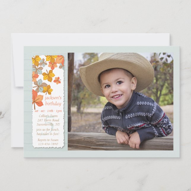 Happy Automne Photo Invitation (Devant)