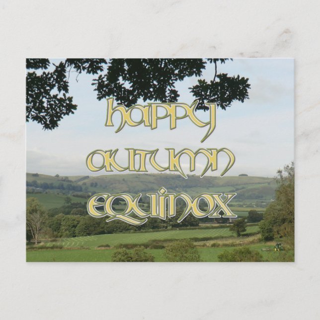 Happy Autumn Equinox Postcard Postkarte (Vorderseite)