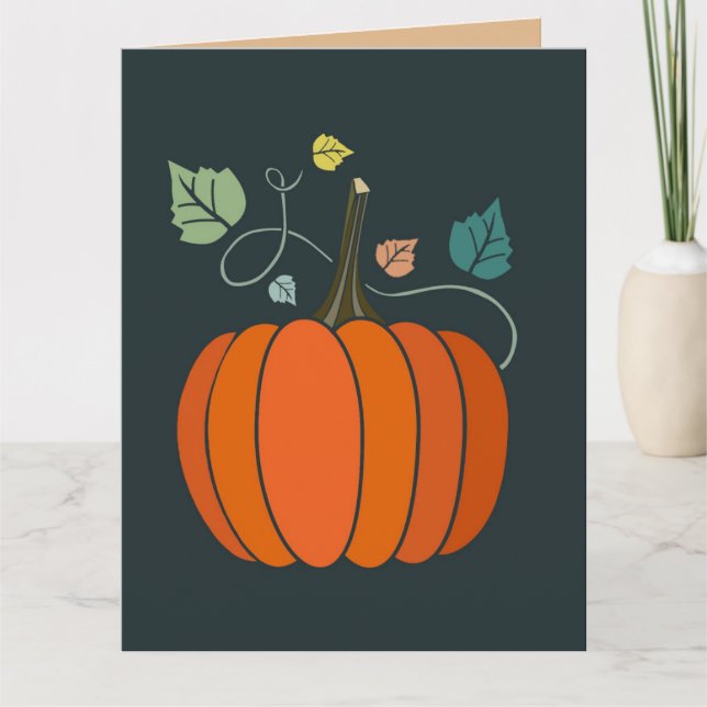 HAPPY AUTUMN FALL HARVEST GREETING CARDS KARTE (Vorderseite)