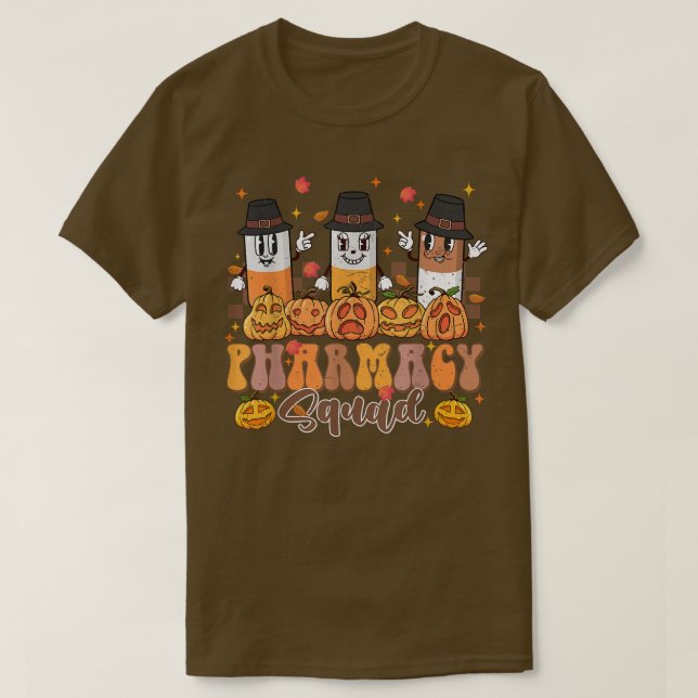 Happy Autumn Fall Pharmacy Squad Pharmacy Crew Tha T-Shirt (Design vorne)