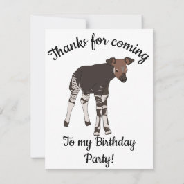 Happy B-day Baby Okapi Tier Dankeskarte