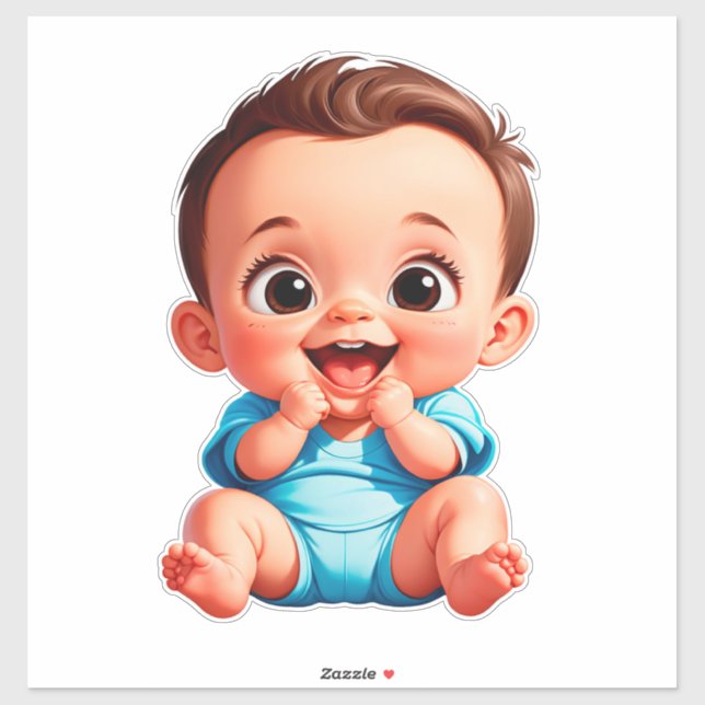 Happy Baby Cartoon Aufkleber (Blatt)