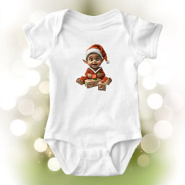 Happy Baby Christmas Elf Baby Bodysuit Baby Strampler