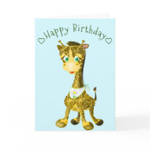 Happy Baby Giraffe Geburtskarte
