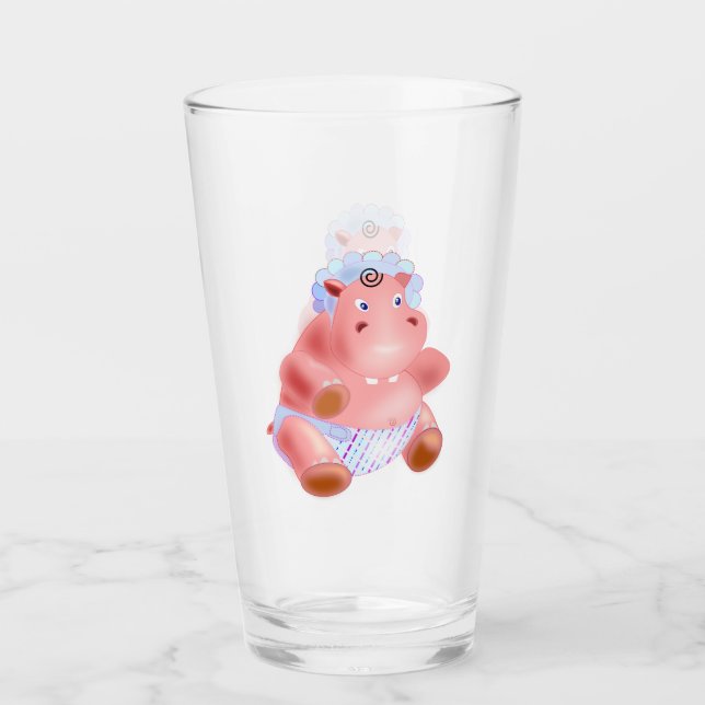 Happy Baby Hippo Funny Glas (Vorderseite)