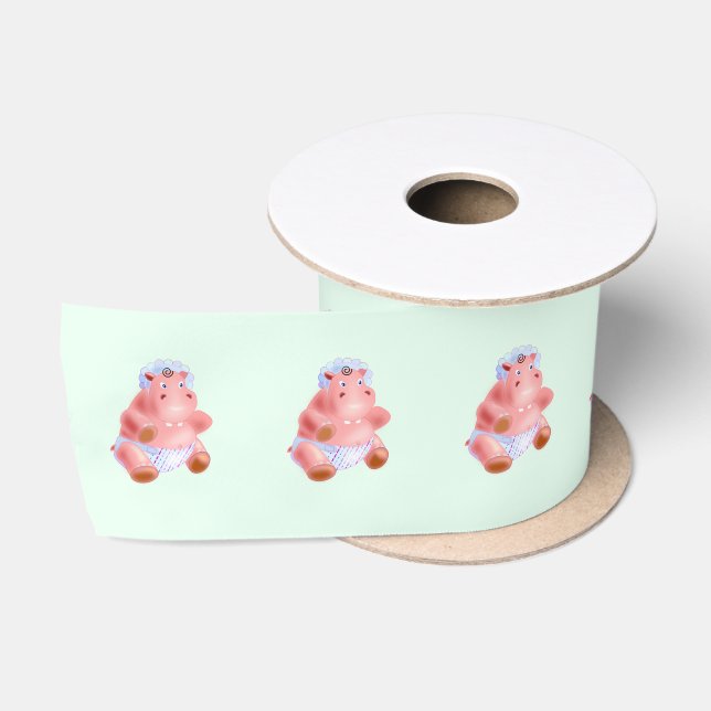 Happy Baby Hippo Satinband (Spule)