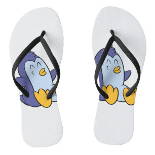 Happy Baby Pinguin  Hintergrundfarbe Flip Flops