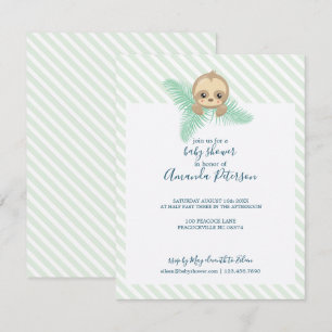 Happy Baby Sloth Baby shower Invitation