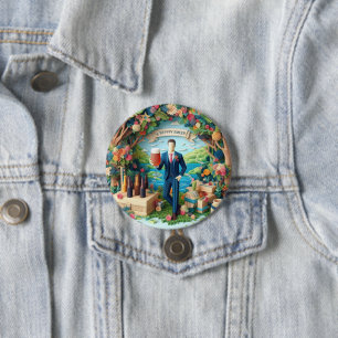 Happy Bachelor Party Button