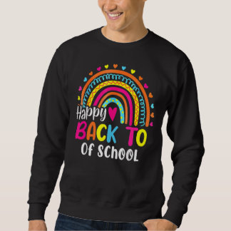 Happy Back to of School farbenfrohe Regenbogenherz Sweatshirt