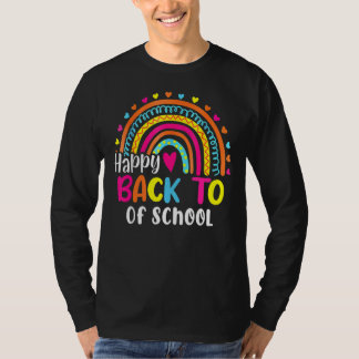 Happy Back to of School farbenfrohe Regenbogenherz T-Shirt