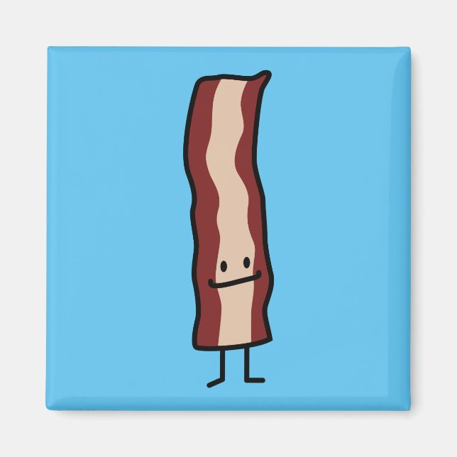 Happy Bacon Smirk Classic Design Magnet (Vorne)