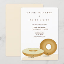 Happy Bagel Wedding White Brown Cream Vertikal