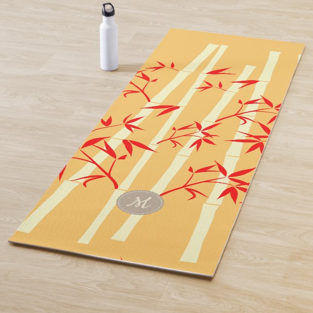 Happy Bamboo Zen Light Custom Monogram Yogamatte (Beispiel)