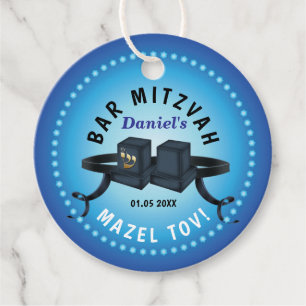 Happy Bar Mitzvah 20XX Blue Decorative Geschenkanhänger