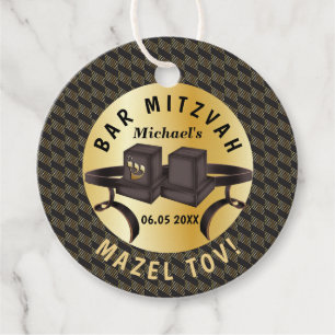 Happy Bar Mitzvah 20XX Gold Decorative Geschenkanhänger