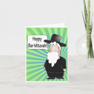 Happy Bar Mitzvah Grußkarte - Funny Rabbi Karte
