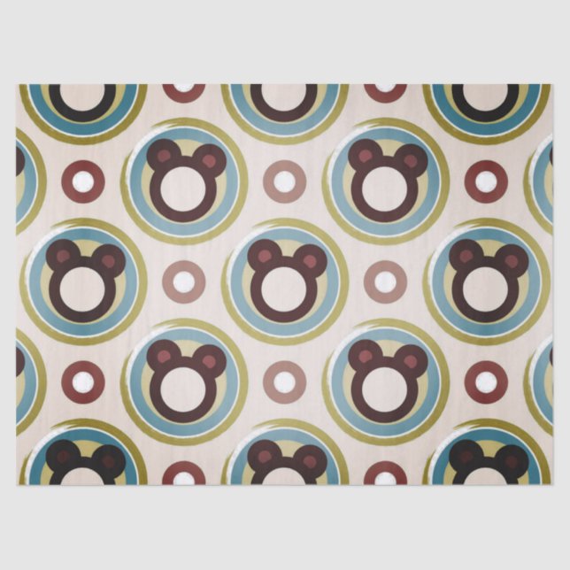 Happy-Bären-Papiertaschentuch Seidenpapier (Vorderseite)