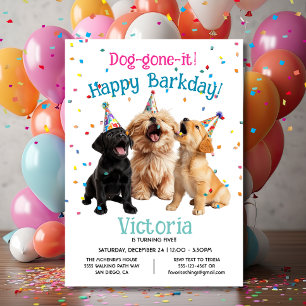 Happy Barkday Birthday Party Hund Einladung