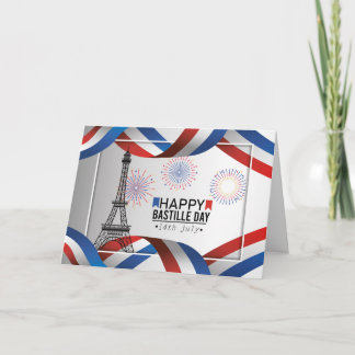 Happy Bastille Day - 14. Juli Karte