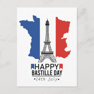 Happy Bastille Day Postkarte