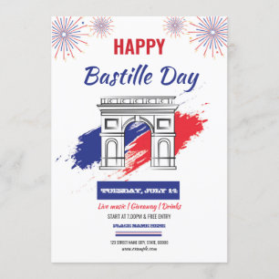 Happy Bastille Day Template Einladung