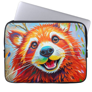 Happy Bear Expressive abstrakte Tierkunst Laptopschutzhülle
