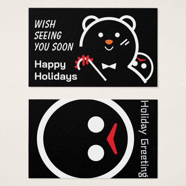 Happy Bear Hey Holiday Grüße (Vorne & Hinten)