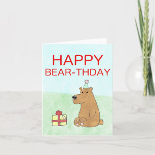Happy Bear-thday Karte