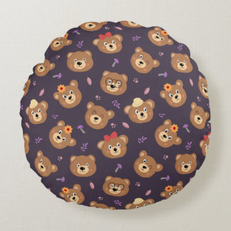 Happy Bears Rundes Kissen