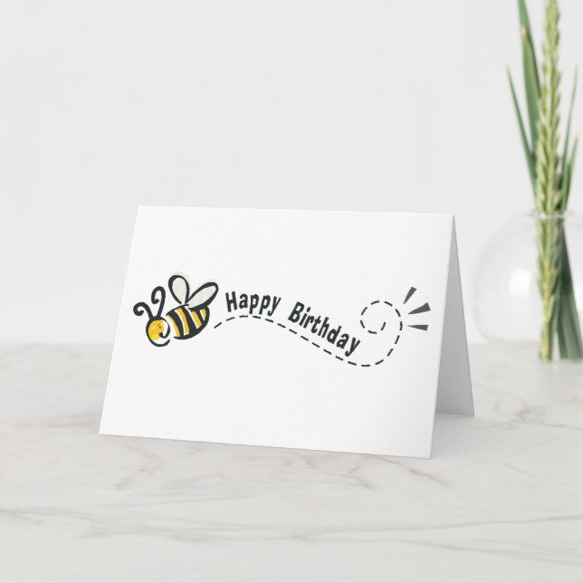 Happy Bee Birthday! Karte (Vorderseite)