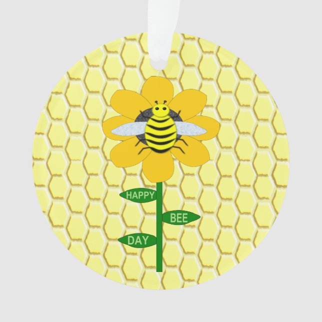 Happy Bee Day Birthday Bumblebee Ornament (Vorderseite)
