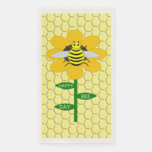 Happy Bee Day Birthday Bumblebee Serviette