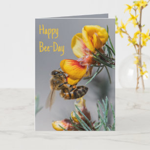 Happy Bee Day Birthday Foto Karte