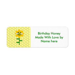 Happy Bee Day Birthday Hummel Custom Food Label