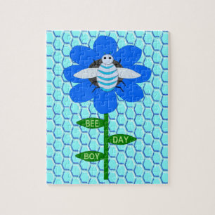 Happy Bee Day Boy Blue Birthday Bumblebee