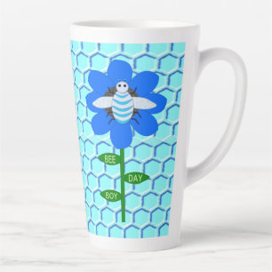 Happy Bee Day Boy Blue Birthday Bumblebee Milchtasse