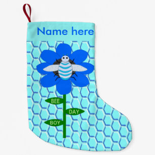 Happy Bee Day Boy Blue Geburtstag Hummel Custom Kleiner Weihnachtsstrumpf