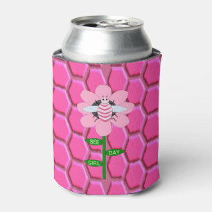 Happy Bee Day Girl Pink Birthday Hummel Dosenkühler