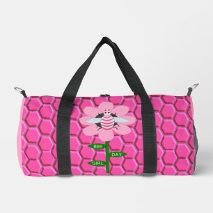 Happy Bee Day Girl Pink Birthday Hummel Duffle Bag