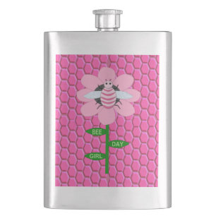 Happy Bee Day Girl Pink Birthday Hummel Flachmann