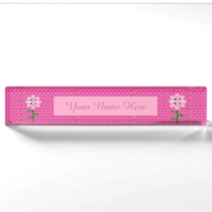 Happy Bee Day Girl Pink Birthday Hummel Namensplakette